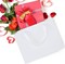 12 Pack White Gift Bags with Ribbon Handles, Medium Size, Reinforced Bottom